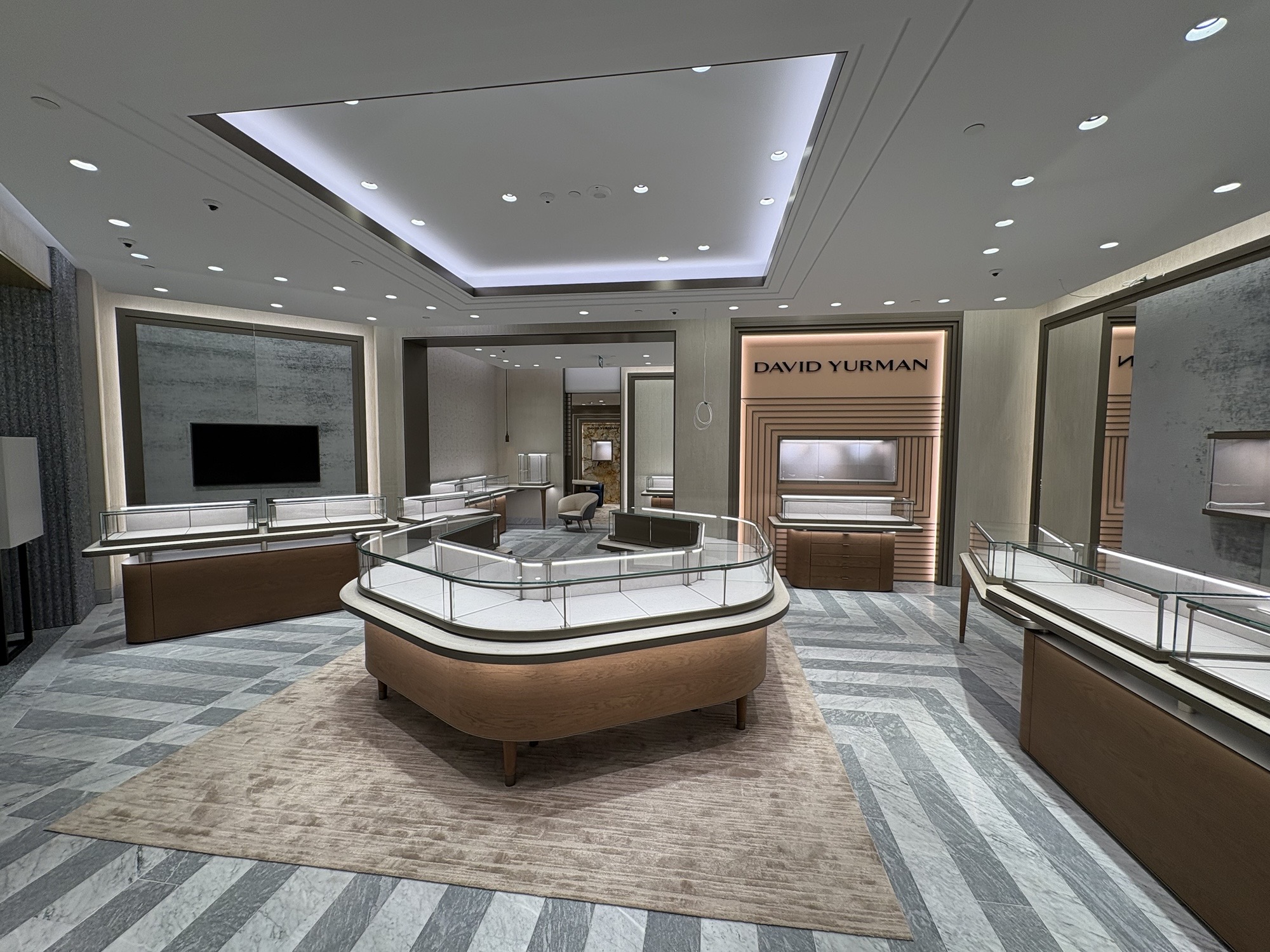 David Yurman at Oakridge Park · Retail interior and recessed ceiling