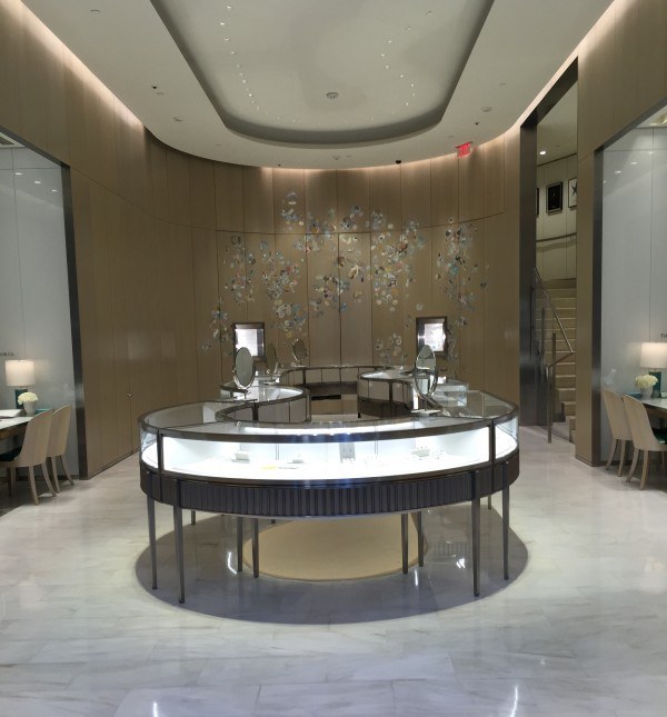 Tiffany & Co. · Retail display area and recessed ceiling