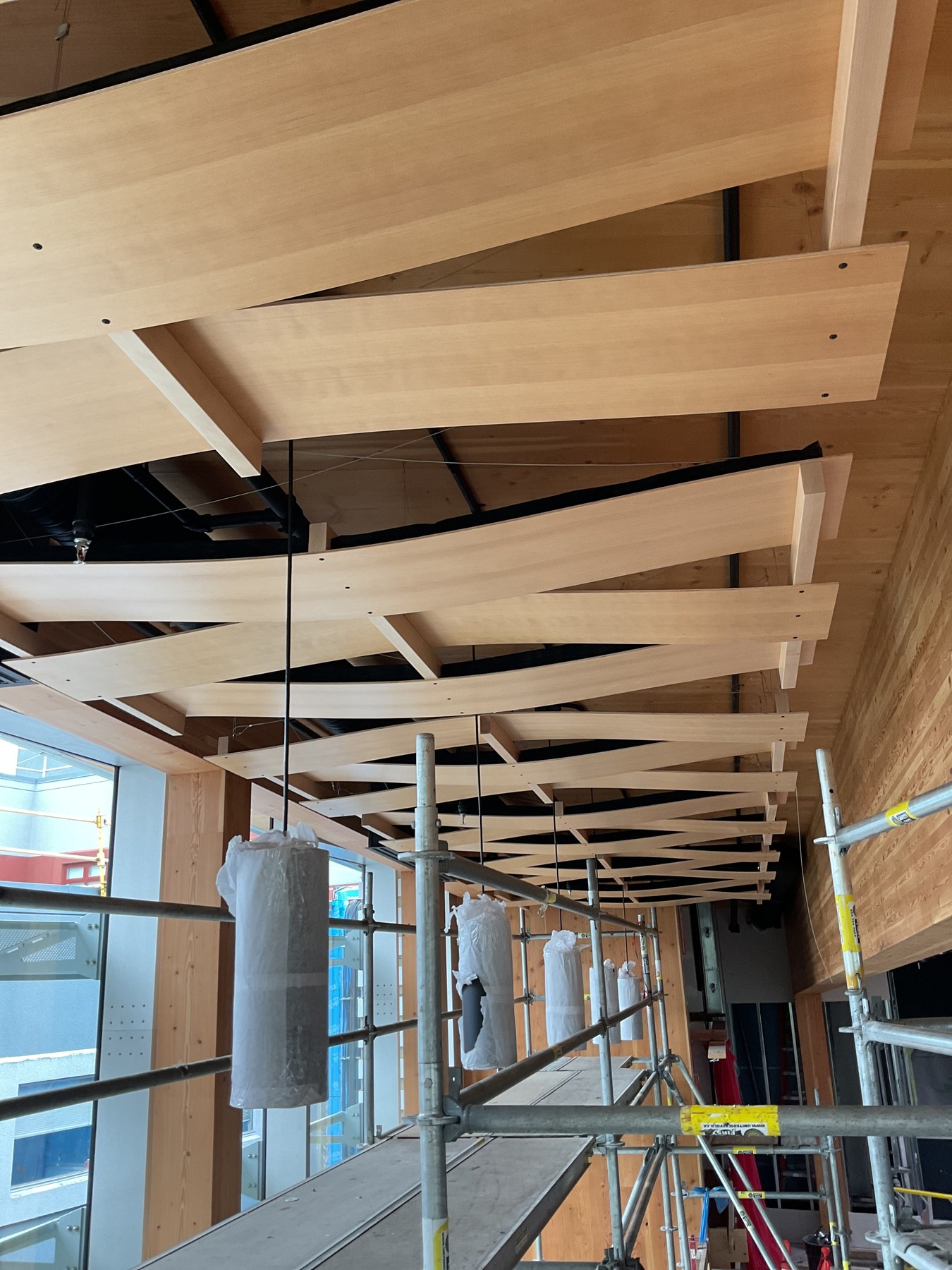 University of the Fraser Valley Dining Hall · Suspended timber ceiling panels
